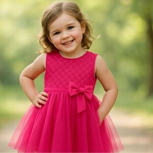 Cherokee 4T Pink Tutu Dress w/ Bow, Party Perfect!